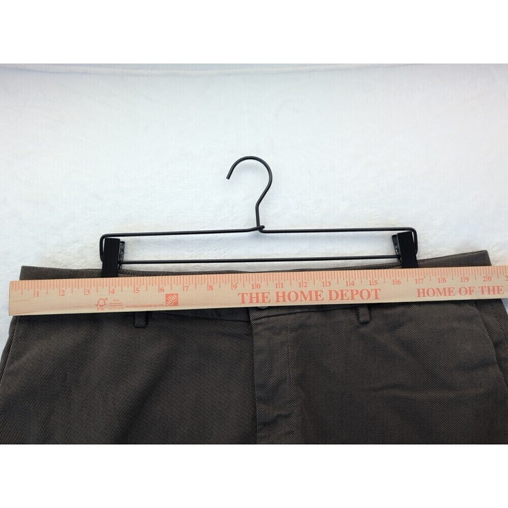 MASON'S New York Regular Fit Flat Front Stretch Cotton Pants Mens Sz 58/42 Brown - Picture 3 of 16